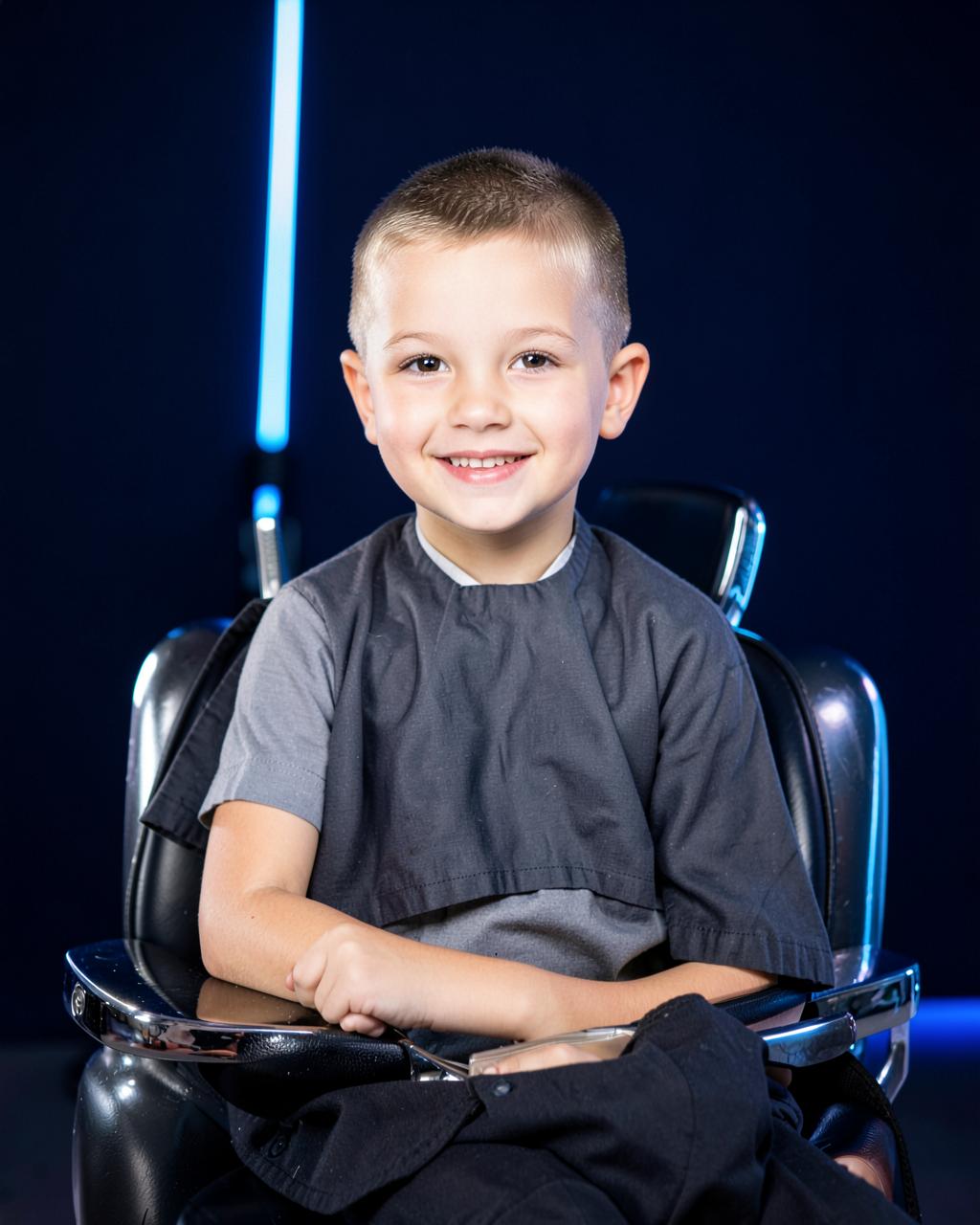 Neat children’s short haircut
